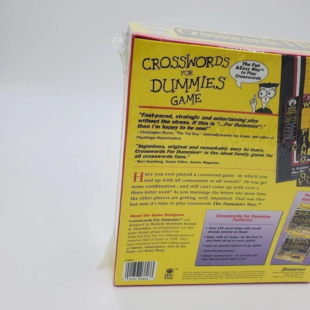 Vintage‎ 1998 Deadstock CROSSWORDS FOR DUMMIES GAME